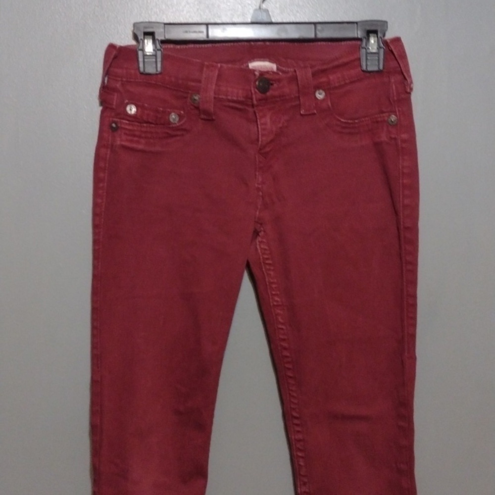 TRUE Religion Brand  Red skinny jeans size 27